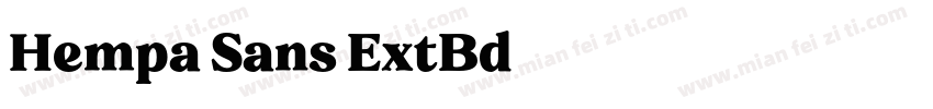 Hempa Sans ExtBd字体转换